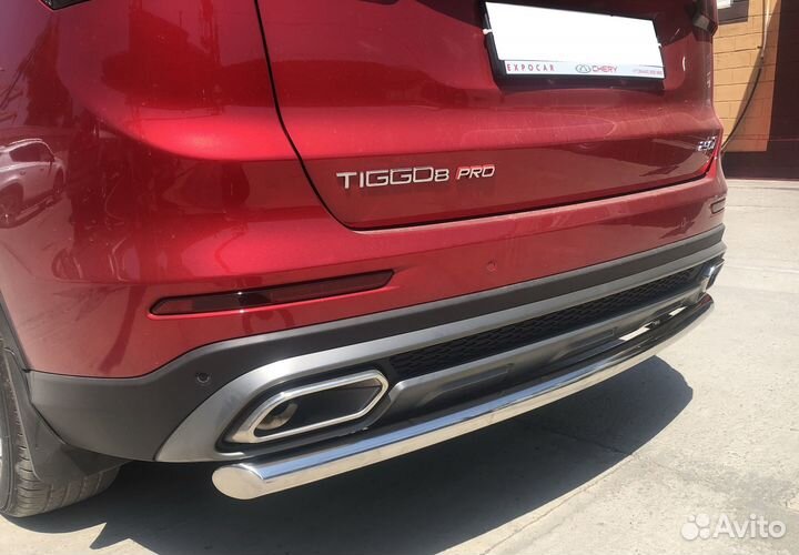Защита заднего бампера Chery Tiggo 8 Pro 2021