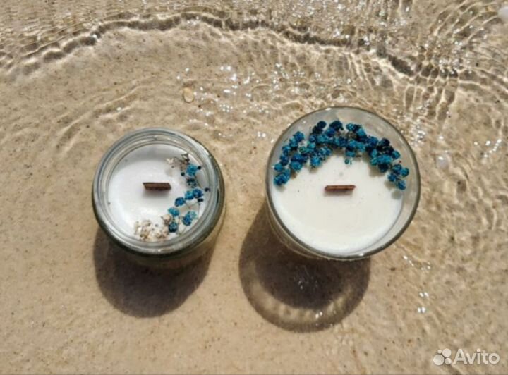 Ароматические свечи с сухоцветами 250 мл, 200мл