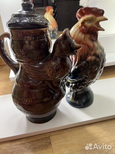 Графин ссср, петух и птица, 2 штуки