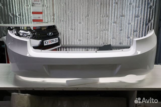 Бампер задний Лада Гранта белый 240 Белое облако