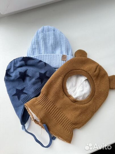 Шапки для малыша 0-3 весна/осень