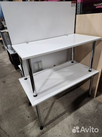 Столы белые, разные размеры, регулируемые ноги