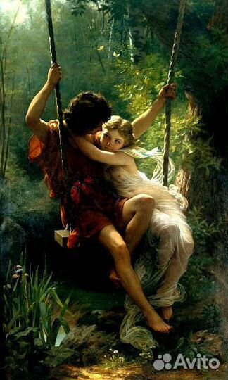 Картины на холсте, парная экспозиция, 19 век