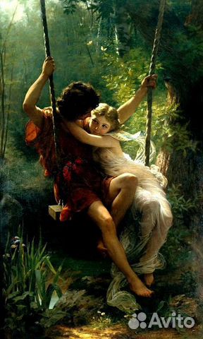 Картины на холсте, парная экспозиция, 19 век