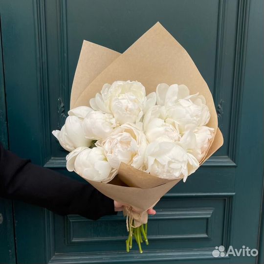 Букет белых Пионов (9)