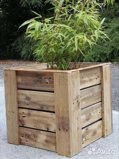 Кашпо для цветов деревянное