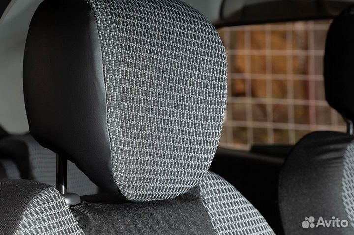 Чехол жаккард на skoda octavia A7 2017- без подл