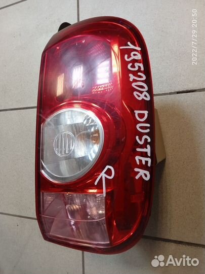 Фонарь задний правый renault duster