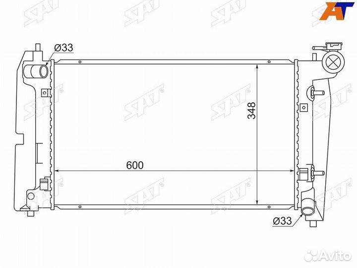 Радиатор Toyota Corolla (E120) 00-07 / Fielder (E1