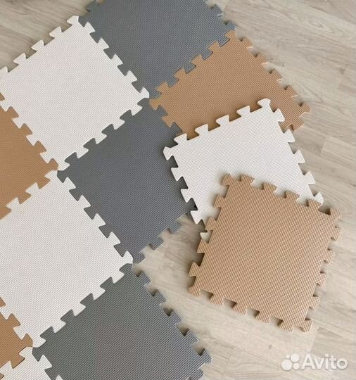 Детский коврик для ползания пазл эва