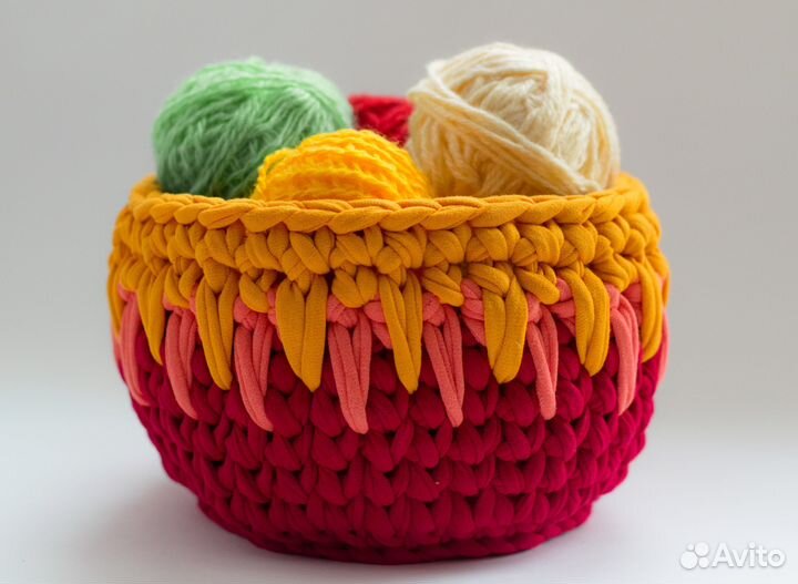 Трикотажные корзины, интерьерные корзины