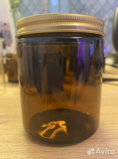 Банки для свечей 250 мл (золотая крышка)