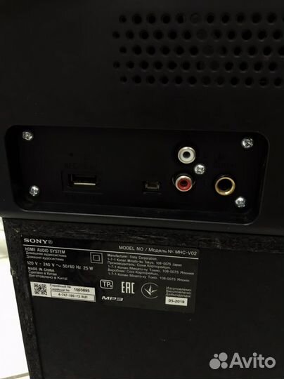 Аудиосистема sony mhc-v02 (34038)