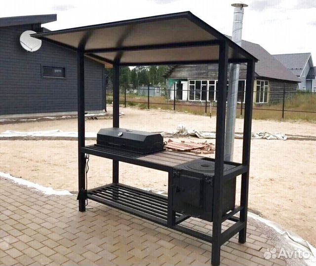 Беседка с мангалом