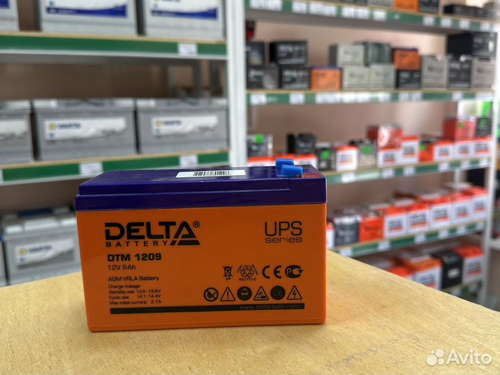 Аккумулятор ибп delta DTM 1209 12V 9Ah