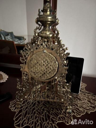 Часы каминные бронза