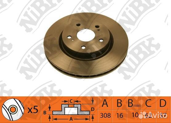 Диск тормозной NiBK RN1522 RN1522 NiBK