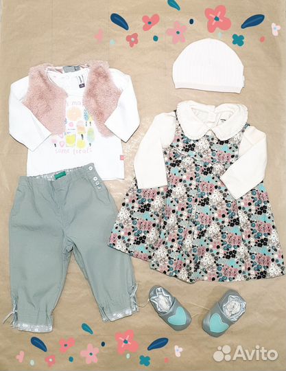 Рост 62- 68 Пакет фирменных вещей на юную леди