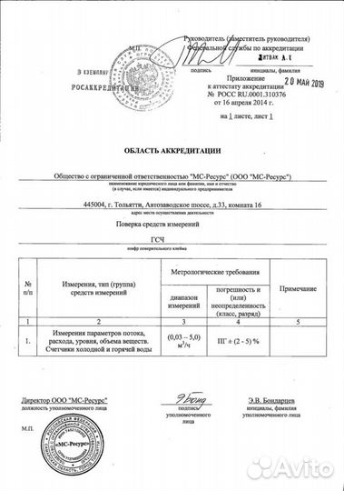Поверка счетчиков воды