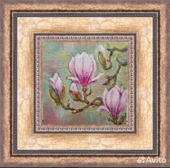 Картина миниатюра магнолия