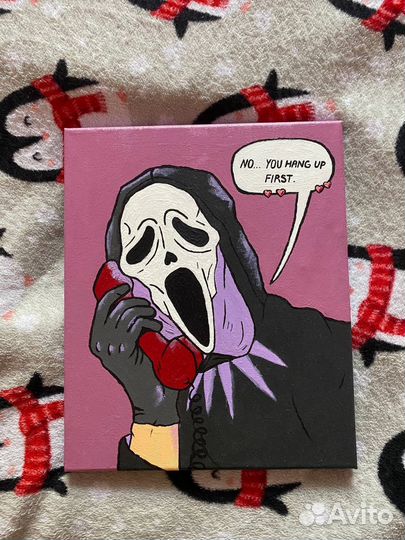 Картина акриловая. «Нет, ты обнимаешь первым»