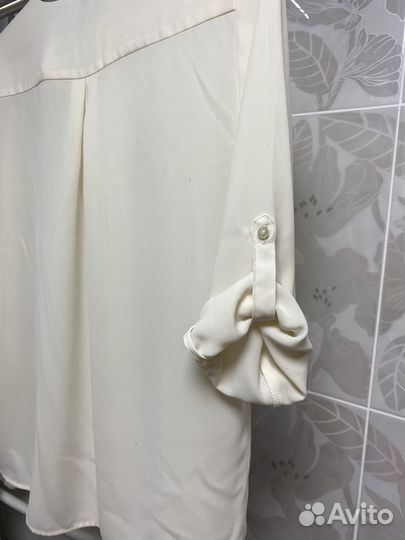 Рубашка белая женская mango