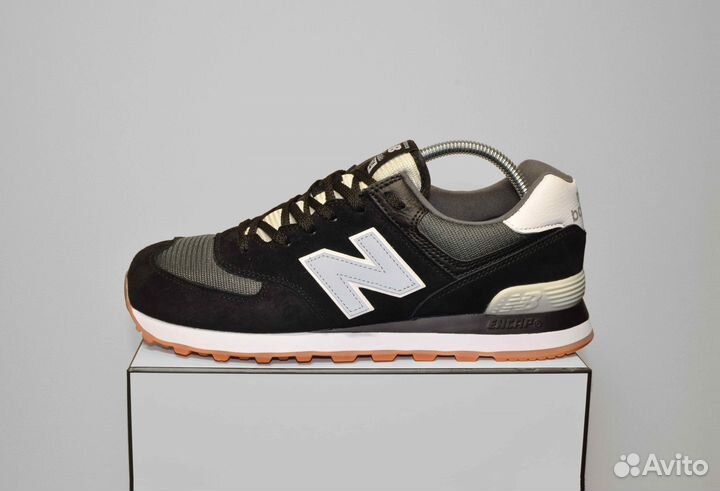 New Balance 574 (42-46, Черно-белые, 3А+ кач-во)