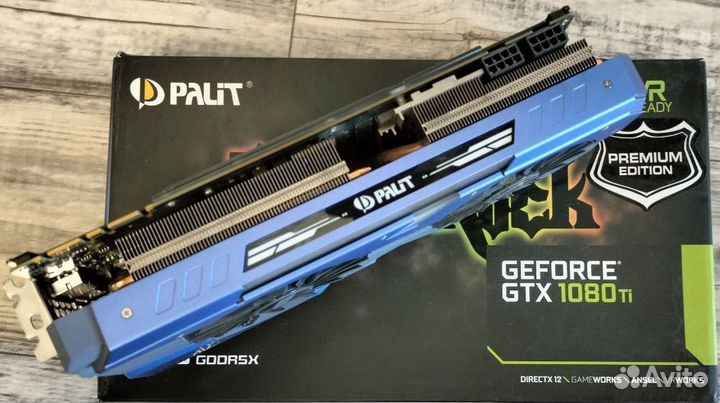 Видеокарта Palit rtx 1080ti Gamerock/комплект