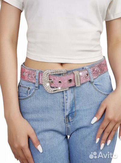 Ремень со стразами bb simon