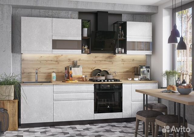 Кухня 2,8м Бруклин бетон