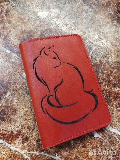 Обложка на паспорт натуральная кожа