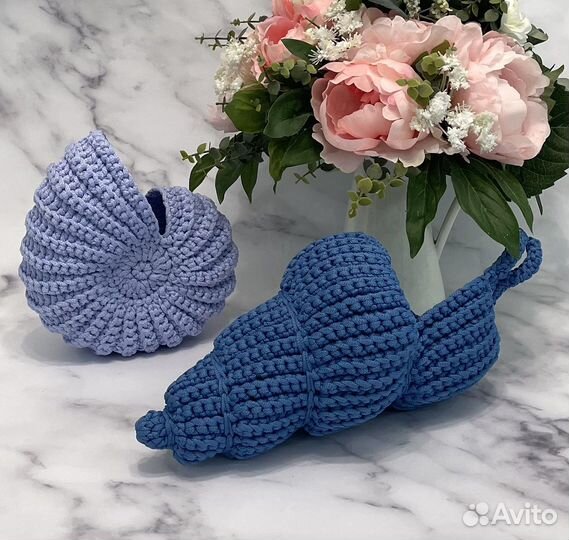 Интерьерная корзинка «Ракушка» подарок 1 сентября