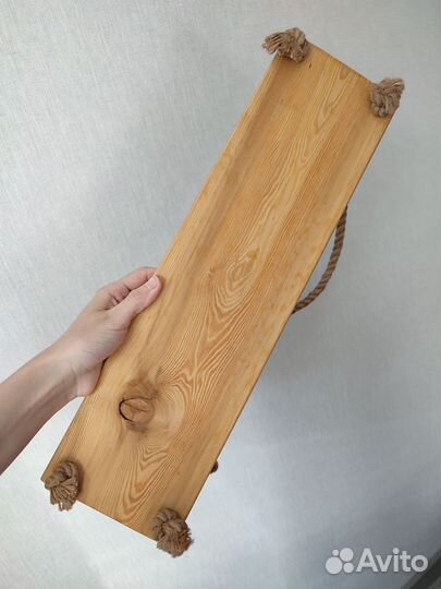 Деревянная подвесная декоративная полка