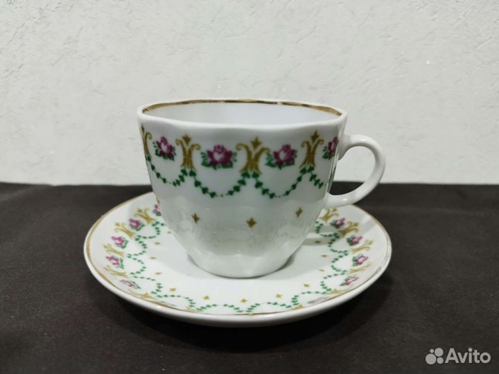 Кофейная пара фарфор лфз СССР