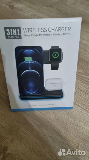 Зарядная станция беспроводная 3 в 1: iPhone, Apple