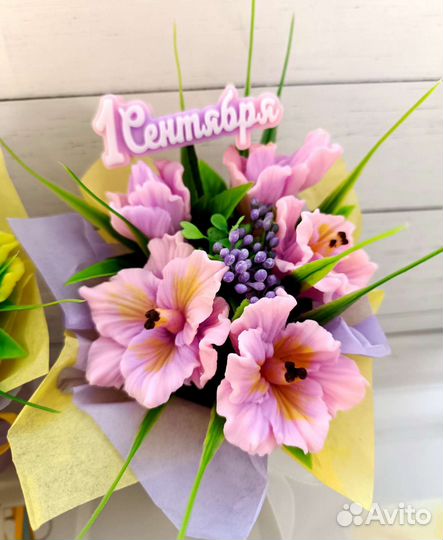 Букет из мыла гладиолусы первое сентября