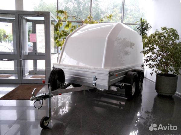 Прицеп с алюминиевыми бортами и крышкой мзса 8177