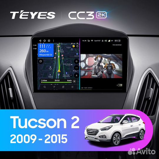 Магнитола Teyes CC3 2K 6/128 Hyundai iX35