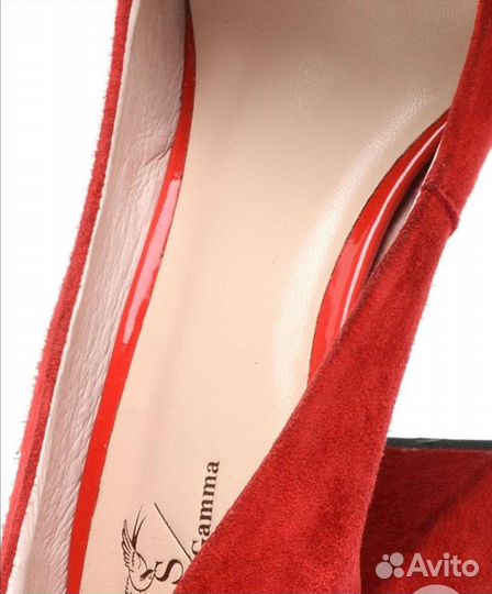 Туфли замшевые красные 41 раз
