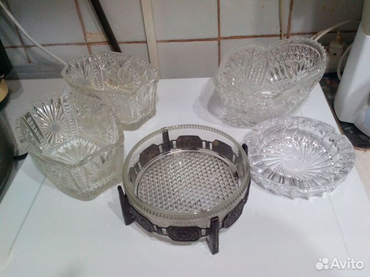 Хрусталь и стекло ваза рюмка стакан СССР