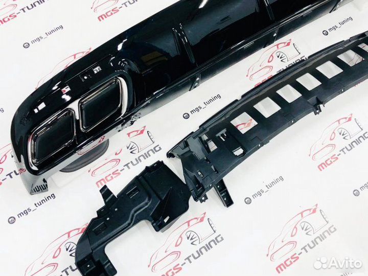 Диффузор + Black насадки S-Coupe C217 S63/S65 AMG