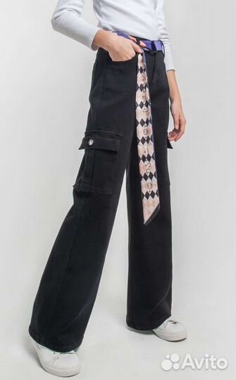 Новые Брюки карго прямые С боку карманы