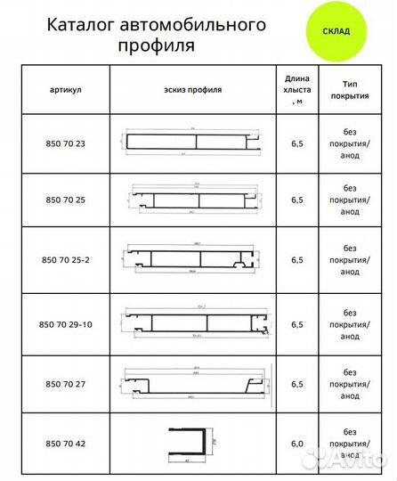 Бортовая доска алюминий, без посредников