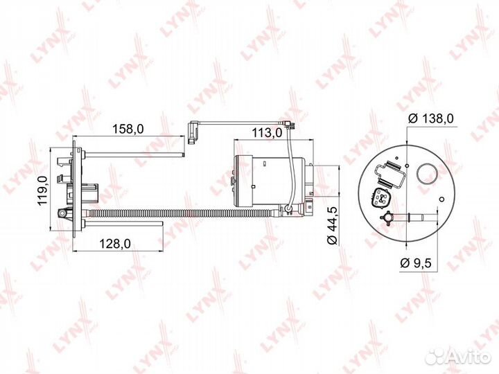 Фильтр топливный LF972M lynxauto