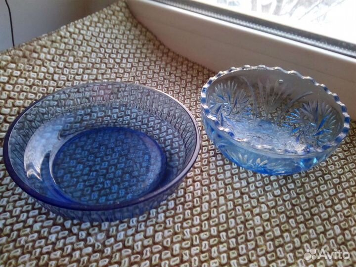 Вазы Конфетницы Цветное Стекло СССР