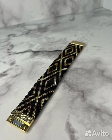 Чокер и браслет из японского бисера ручной работы