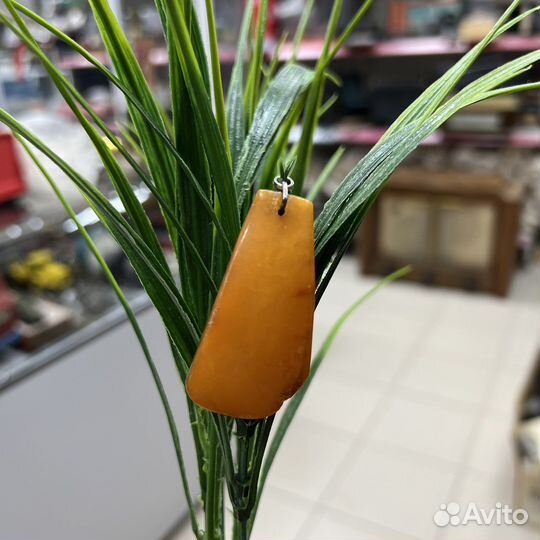 Янтарь подвеска СССР, кулон янтарь (сзр)