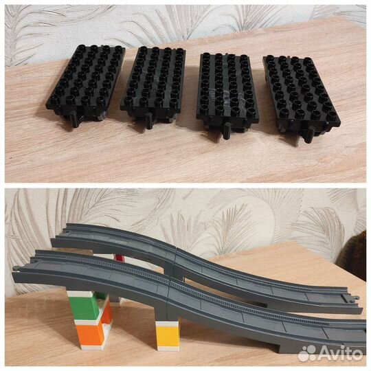 Lego Duplo вагоны мост