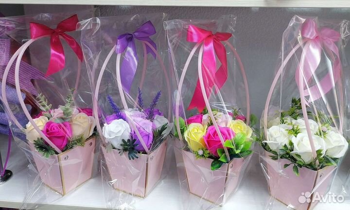 Букет из мыльных роз