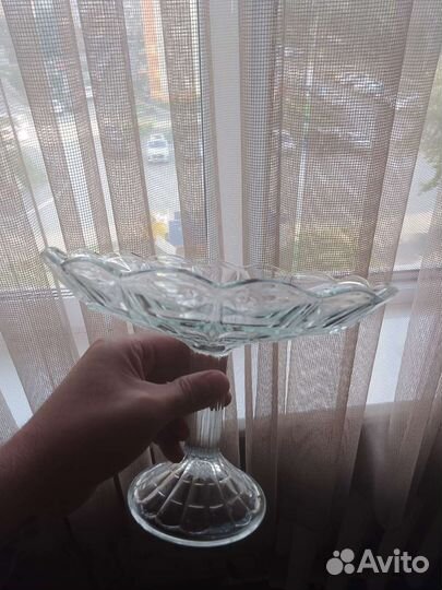 Ваза хрустальная для фруктов СССР